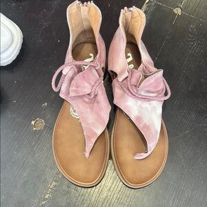 Women's Pink Sandals tie dye